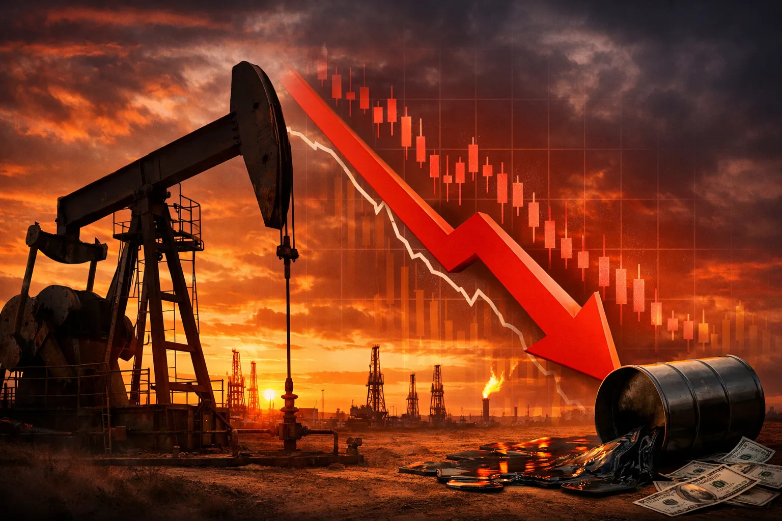 العقود الآجلة للخام الأمريكي تهوي 9% إلى 85.77 دولار للبرميل